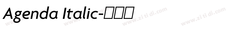 Agenda Italic字体转换